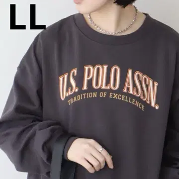 U.S. POLO ASSN. 트레이닝복 다크 그레이 크롭 기장