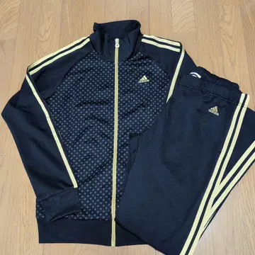 adidas 트랙 자켓 저지 셋업 도트 블랙/골드