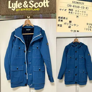 Lyle & Scott 후드 부착 자켓 M 파랑
