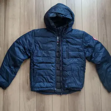 CANADA GOOSE 롯지 후디 다운 자켓 네이비