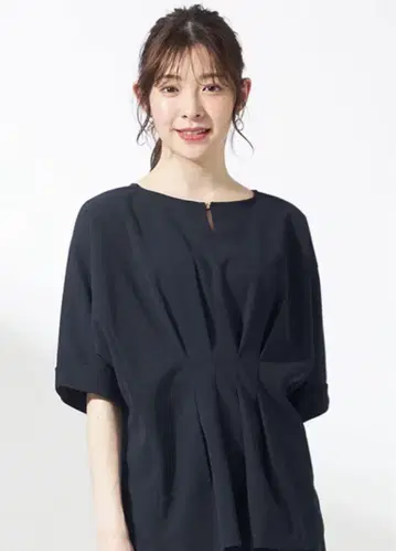 ANYSIS 2WAY 조젯 저지 돌먼 티셔츠