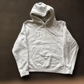 HUF 그레이 후드티 후드 부착