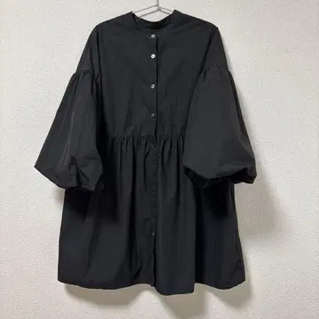 LOWRYS FARM 벌룬 소매 플레어 튜닉 셔츠
