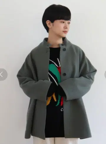 택 포함 새상품 yuni 울 슬릿 컬러 숏코트
