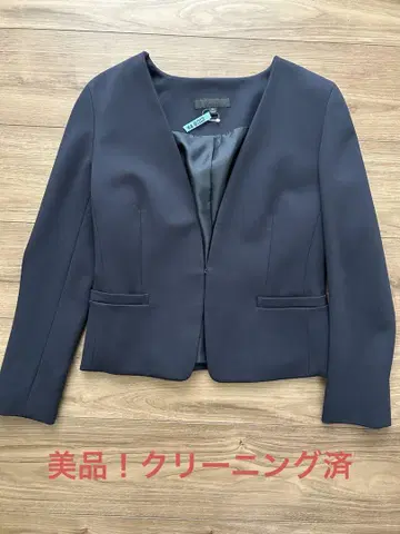 유니클로 UNIQLO 네이비 저지 노카라 자켓 네이비 XS