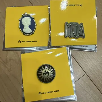 미세스 그린애플 바벨탑 카메오 핀즈 C 와카이 로고 3개 세트