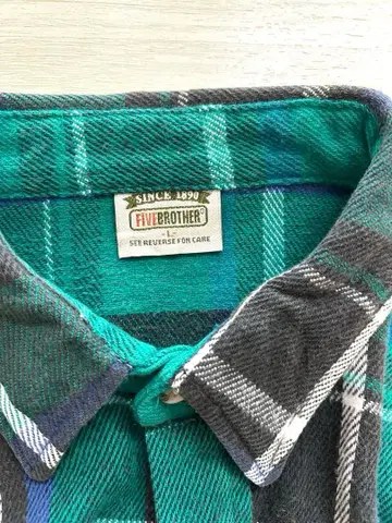 90s US 구제 의류 파이브 브라더 플란넬 셔츠