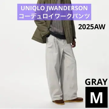 [새상품] UNIQLO JWANDERSON/코듀로이 워크 팬츠/M/그레이