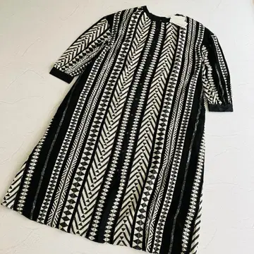 택 포함 새상품 안티카 인도 면 셔츠 원피스 Plus 안감 포함 롱 기장