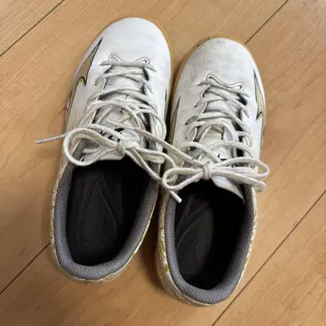 Mizuno 풋살화 화이트/골드 22cm