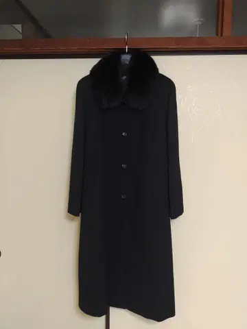 미사용 컨디션 최상 캐시미어 100% 롱 코트 블랙 (무료배송)
