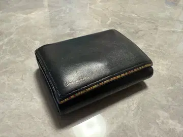 블랙 가죽 3단 폴더형 지갑