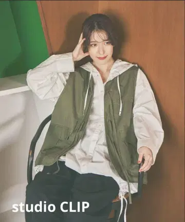 studio CLIP days 밀리터리 베스트 카키
