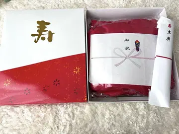 환갑 축하 빨간 짱짱코 모자 방석 커버 부채 4종 세트
