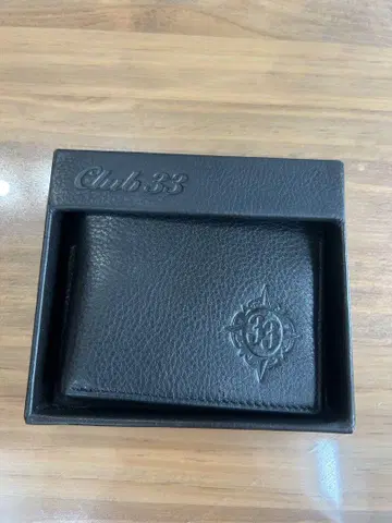 Club 33 접이식 지갑 블랙 가죽