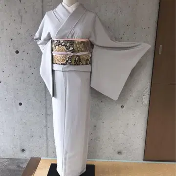 순수 실크 이로무지 하나 문 이중 기모노 화장 67
