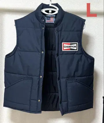 새상품급 SNAP'N WARE CHAMPION 다운 베스트 L 사이즈