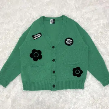 인기 MARY QUANT x PUBLUX 콜라보 니트 가디건 그린