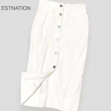 ESTNATION 워셔블 코듀로이 미라인 타이트 스커트 38