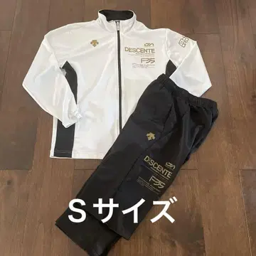 DESCENTE 저리 세트 S 사이즈 화이트/블랙
