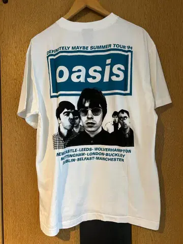 당일 발송 oasis 오아시스 XL Summer Tour '94 티셔츠