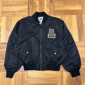 90s ONE QUARTER 나일론 MA-1 자켓 블루종 짧은 기장