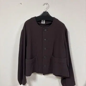 HAI SPORTING GEAR 다크 브라운 노카라 자켓 M