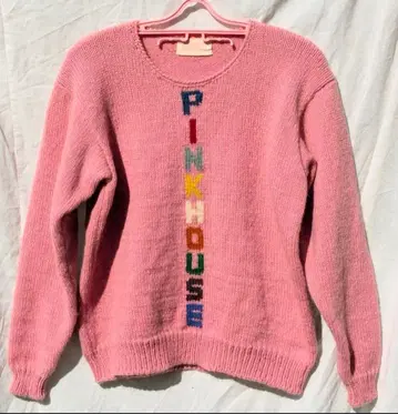 PINKHOUSE 컬러풀 로고 니트 스웨터 긴팔