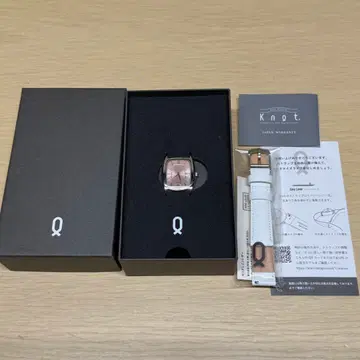 KNOT CT-27 시리즈 핑크 화이트 벨트 손목시계