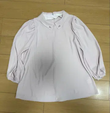 9호 마리에르 카세트 비쥬 옷깃 핑크 블라우스
