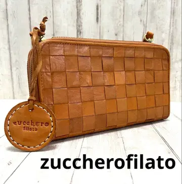 zucchero filato 미사용급 메쉬 가죽 뜨개질 지갑