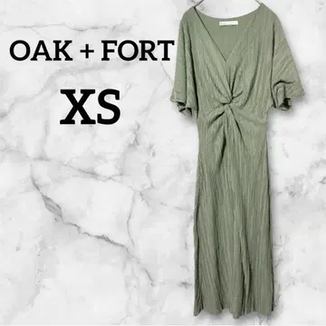 새상품급 OAK + FORT 반팔 롱 원피스 [ XS ] 그린
