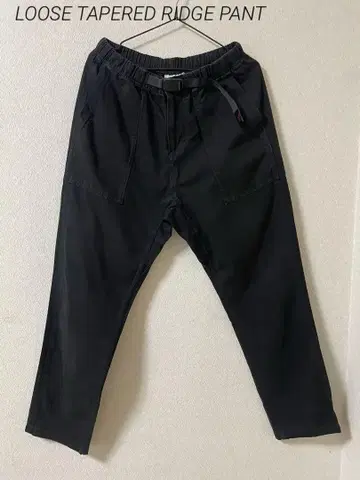 그라미치 루즈 테이퍼드 릿지 팬츠 블랙