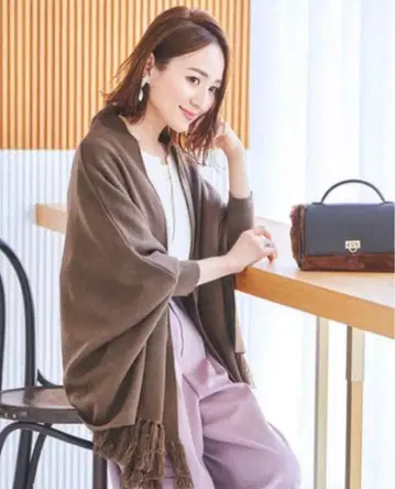 미착용 레이나 호시 판초 브라운 M