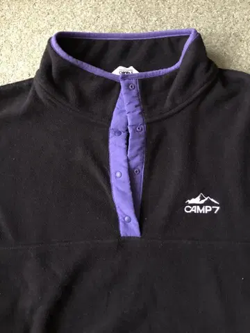 새상품급 CAMP7 플리스 하프 버튼 블랙