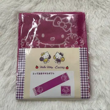 [ 미개봉 새상품 ] Hello Kitty 헬로키티 커브 콜라보 타월