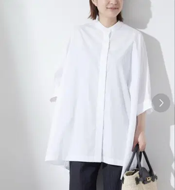 저널 스탠다드 르사쥬 1/60 브로드 돌먼 셔츠 화이트