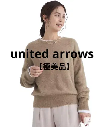 그린 레이블 릴랙싱 헤어리 니트 풀오버 베이지