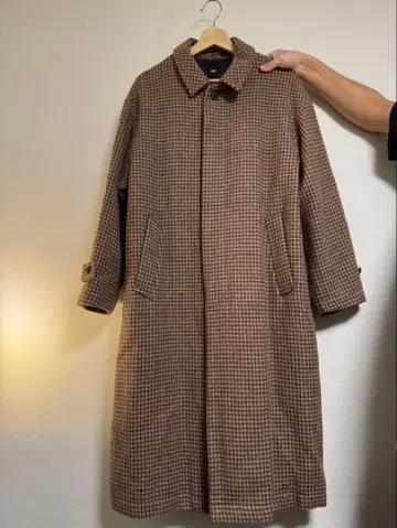 HARE 스텐카라 코트 체크 하운드투스 패턴