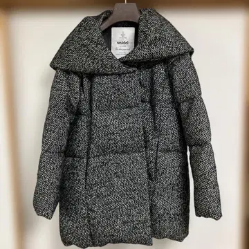 snidel 볼륨 카라 부착 다운 자켓 그레이 계열