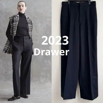 드로어 2023AW 두꺼운 원단 울 와이드 팬츠 Drawer 38