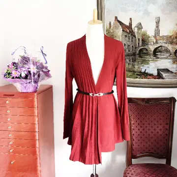 컨디션 최상 살바토레 페라가모 비대칭 가디건 니트