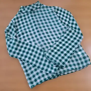 [ poppy ] 깅엄 체크 시스루 상의 아사기니뇨