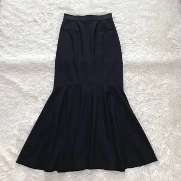 ROSY LUCE 플레어 머메이드 스커트 블랙