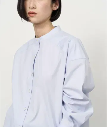[ 새상품급 ] 소 soeju 밴드 카라 롱 셔츠 L. BLUE