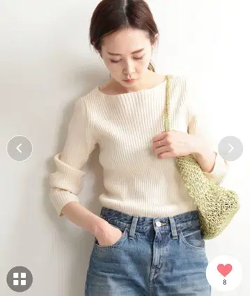R/N 리브 보트넥 풀오버