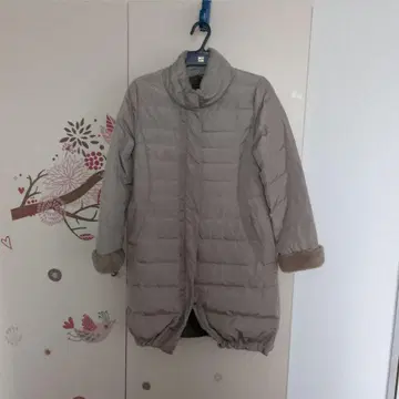 그레이 다운 롱 코트 퍼 포함