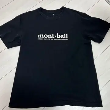 mont-bell 빅 로고 크루넥 T셔츠 블랙