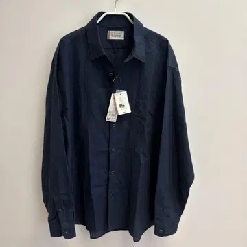 BACK NUMBER 프렌치 린넨 블렌드 셔츠 XL 네이비