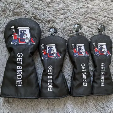 [ 새상품 ] 4세트 도라에몽 골프클럽 헤드커버 1+FW+UT+UT 블랙